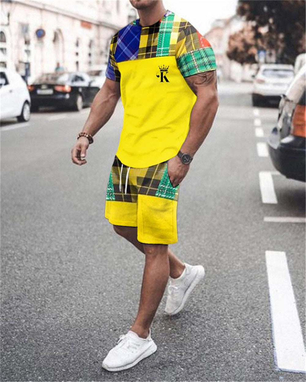 Hawaiian  Tracksuit Casual Yellow