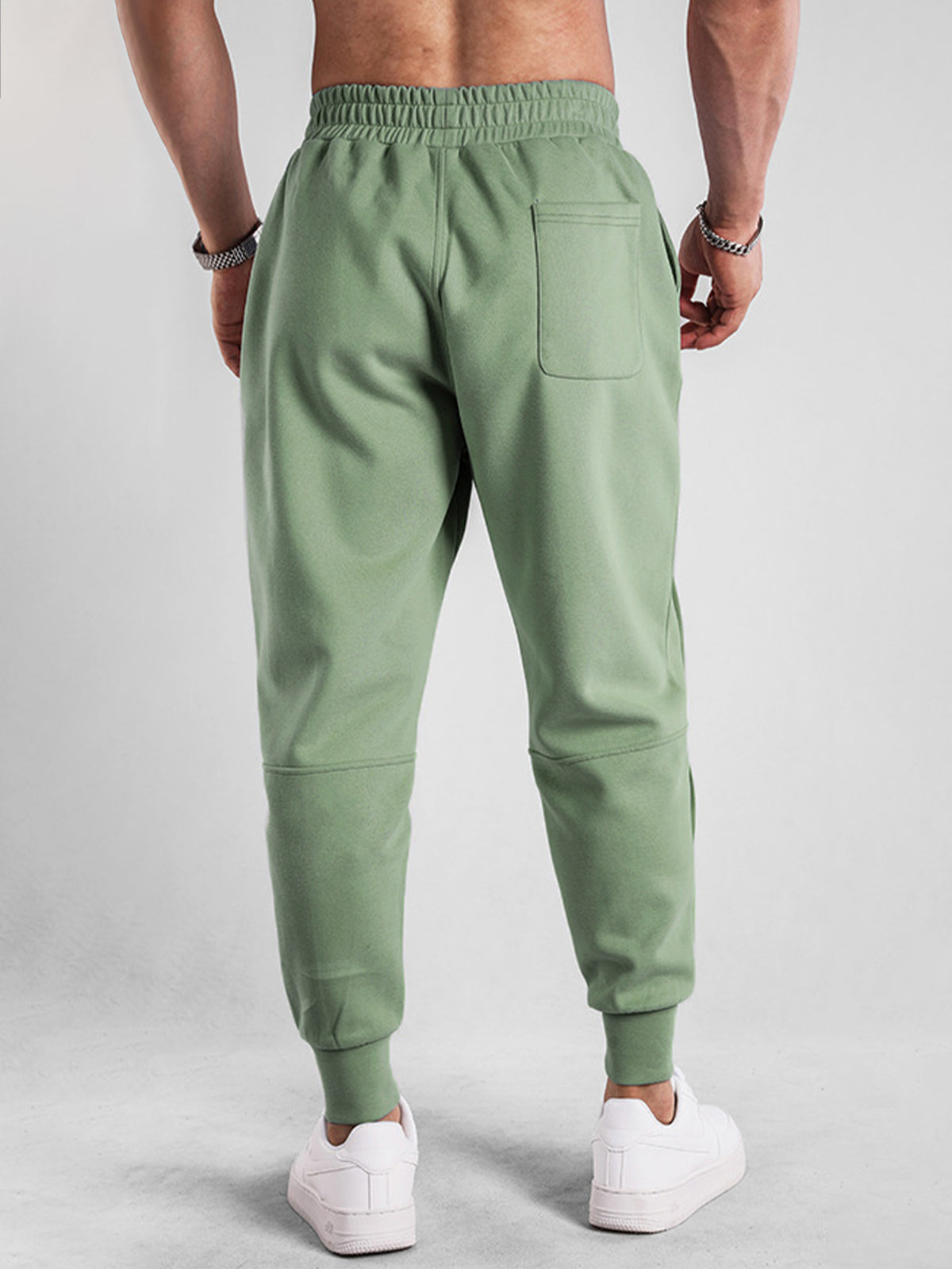 Loose Fit Tapered Sweatpant Button Jogger