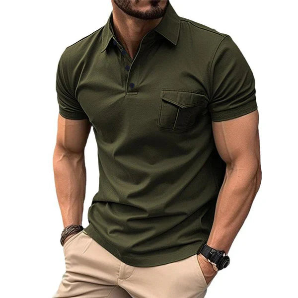 Casual Slim Lapel Short Sleeve Polo Shirt