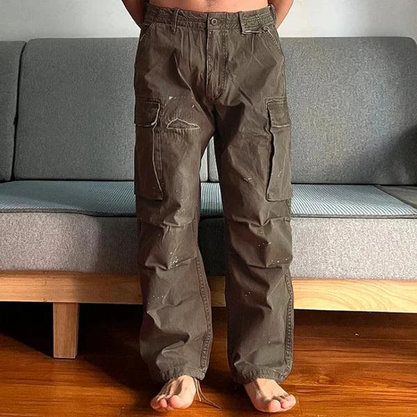 Loose Large Pocket Wear-resistant Cargo Paratrooper Pants