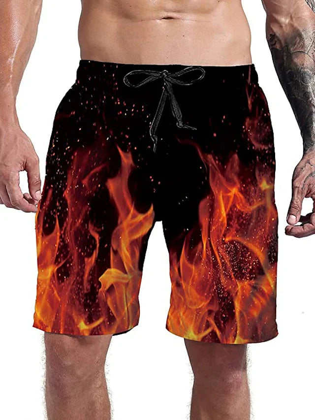 Everyday Sports Casual Drawstring Holiday 3D Shorts