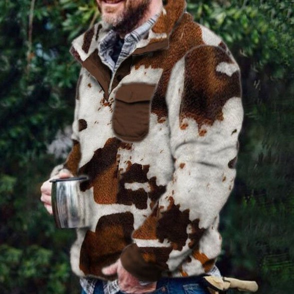 Milk Spot Vintage Print Pullover