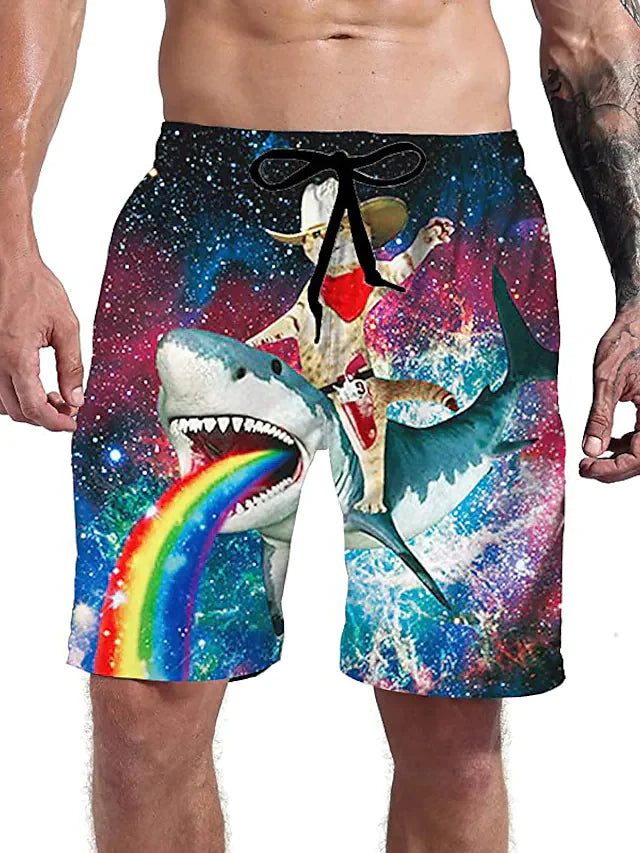 Everyday Sports Casual Drawstring Holiday 3D Shorts