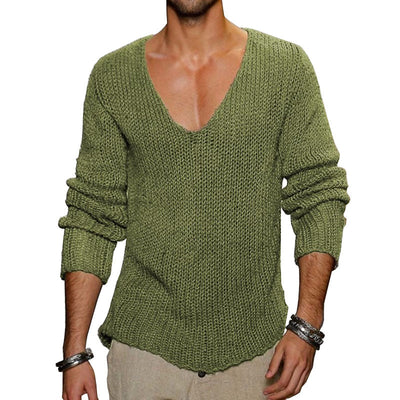 V-Neck Knit Pullover Sweater