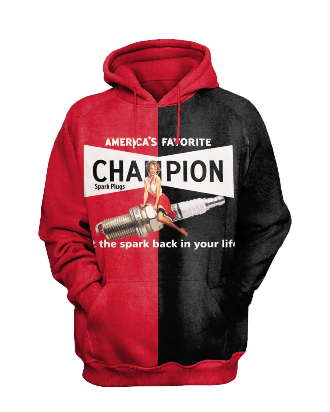 Spark Plug Retro Casual Sweatshirt Set