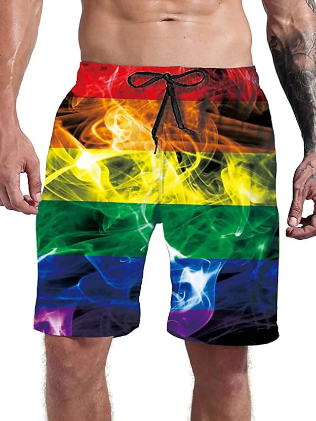 Everyday Sports Casual Drawstring Holiday 3D Shorts