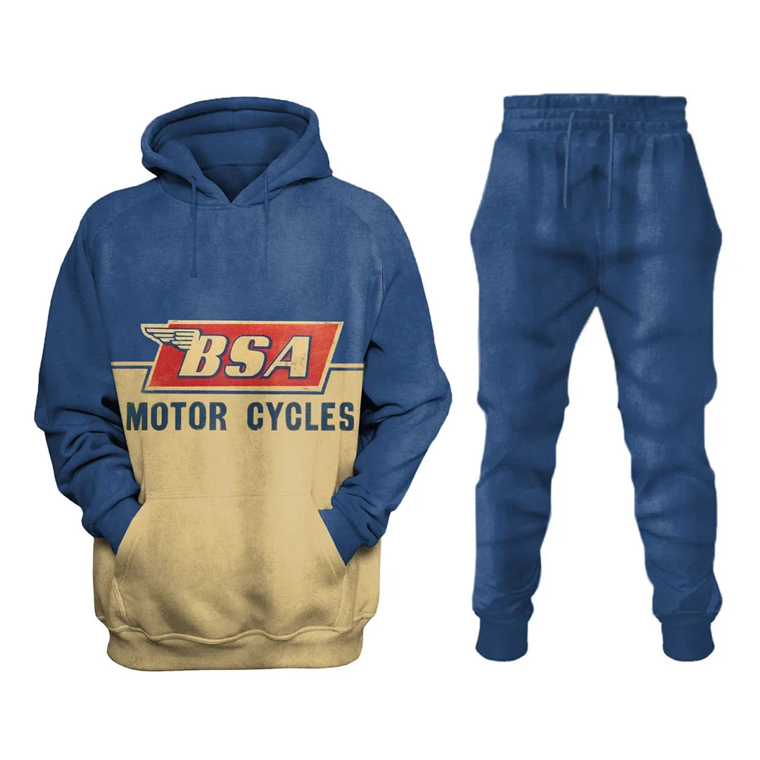 Retro Contrast Print Sweatshirt Set