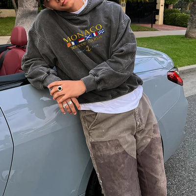 Monaco Monte Carlo Yacht Club Hoodie Gray