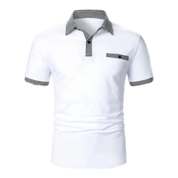 Button Down Colorblock Sports Short Sleeve Polo Shirt