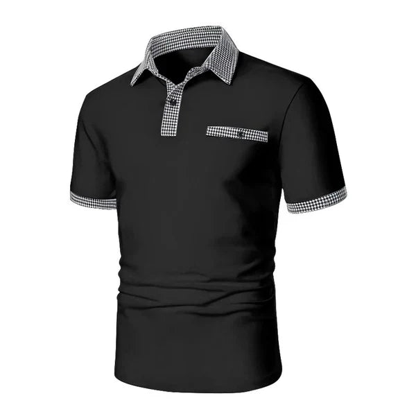 Button Down Colorblock Sports Short Sleeve Polo Shirt