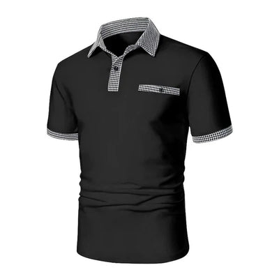 Button Down Colorblock Sports Short Sleeve Polo Shirt