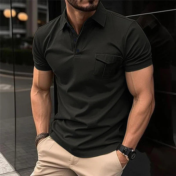 Casual Slim Lapel Short Sleeve Polo Shirt