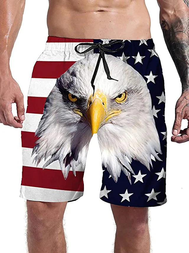 Everyday Sports Casual Drawstring Holiday 3D Shorts