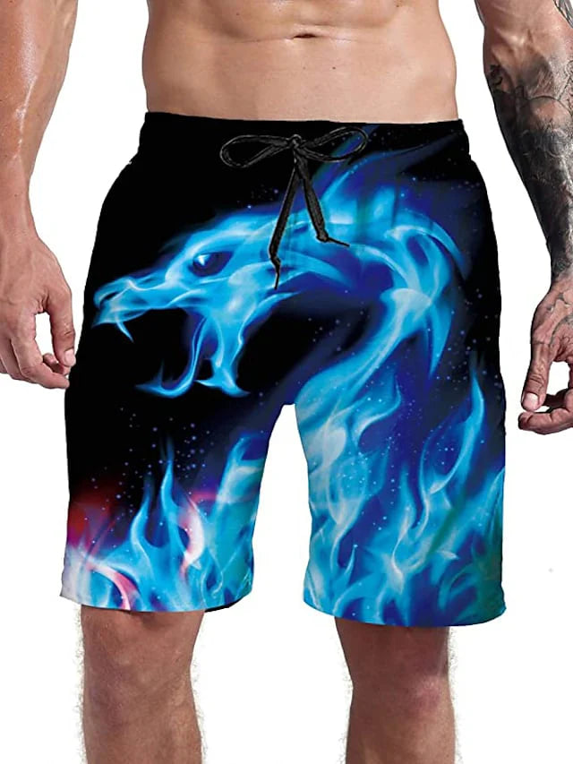 Everyday Sports Casual Drawstring Holiday 3D Shorts