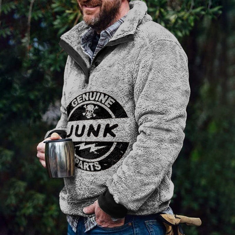 Vintage Retro Motorcycle Junk Print Pullover