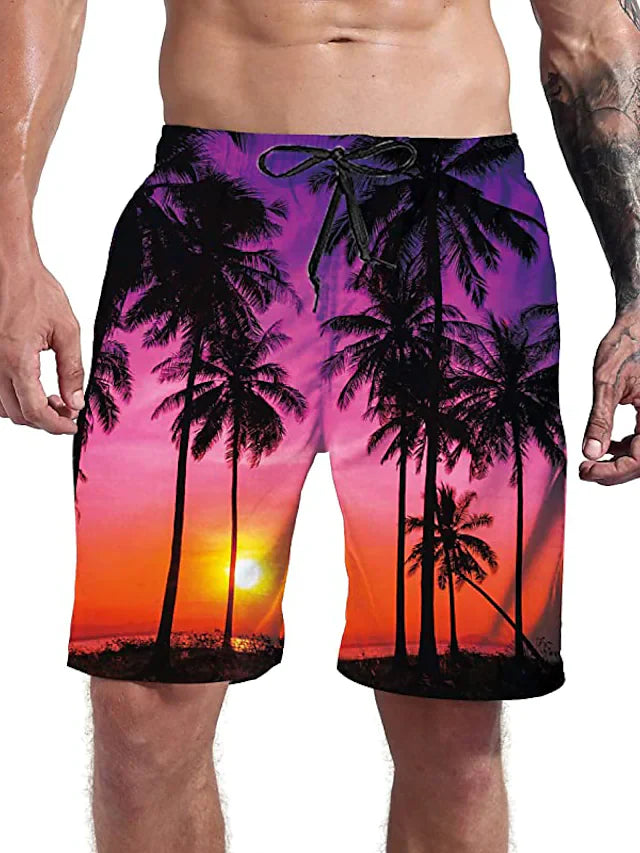 Everyday Sports Casual Drawstring Holiday 3D Shorts