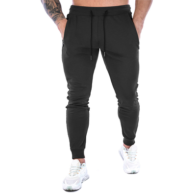 Solid Drawstring Elastic Waist Fitness Sports Pants