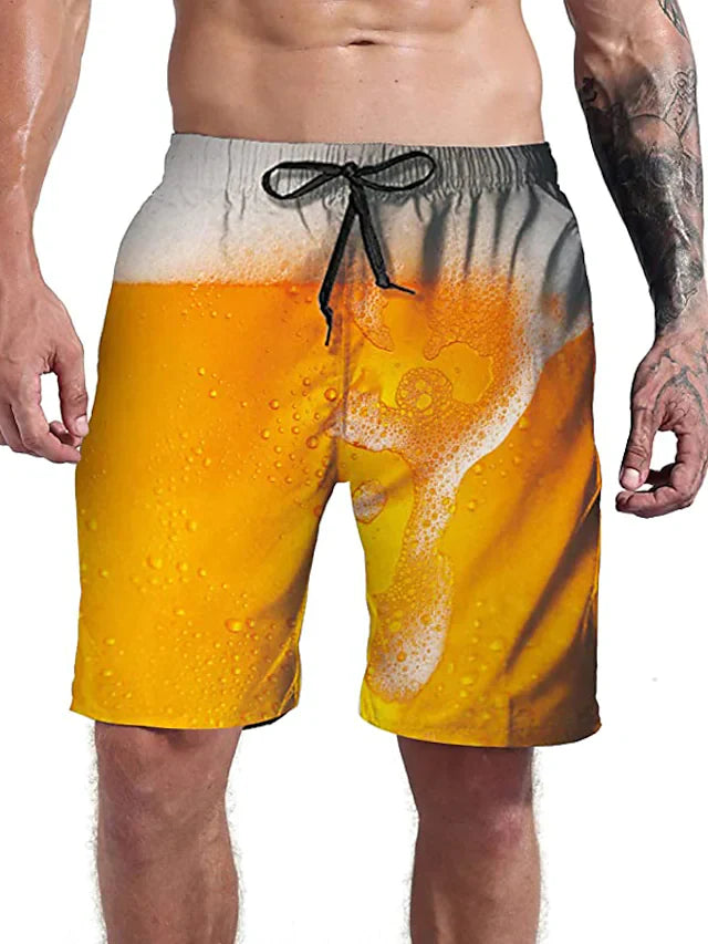 Everyday Sports Casual Drawstring Holiday 3D Shorts
