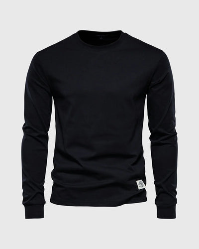 Crew neck Long Sleeve Cotton T-Shirt