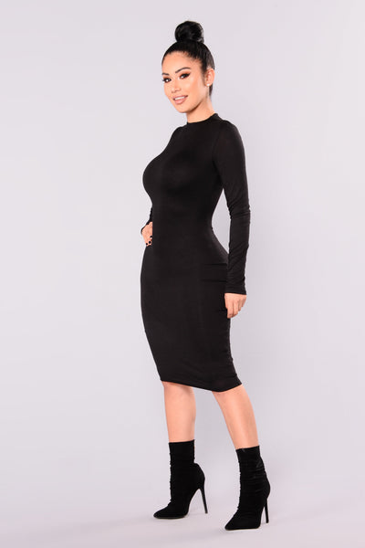Kora Midi Dress - Black