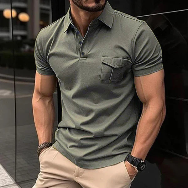 Casual Slim Lapel Short Sleeve Polo Shirt