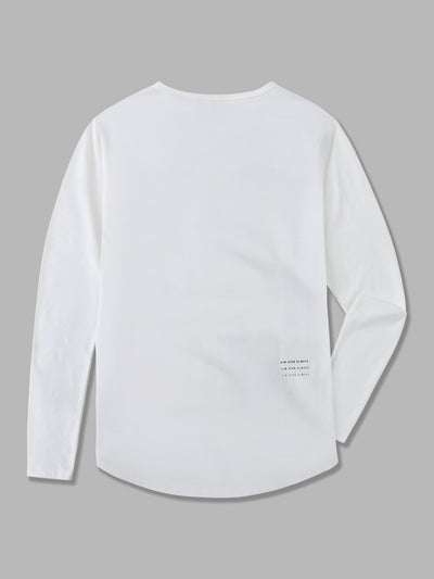 All Day Elite Henley Curve-Hem Long Sleeve