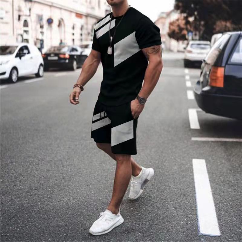 Black Grey Hawaiian Suit  Tracksuit