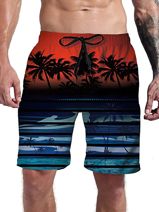 Everyday Sports Casual Drawstring Holiday 3D Shorts