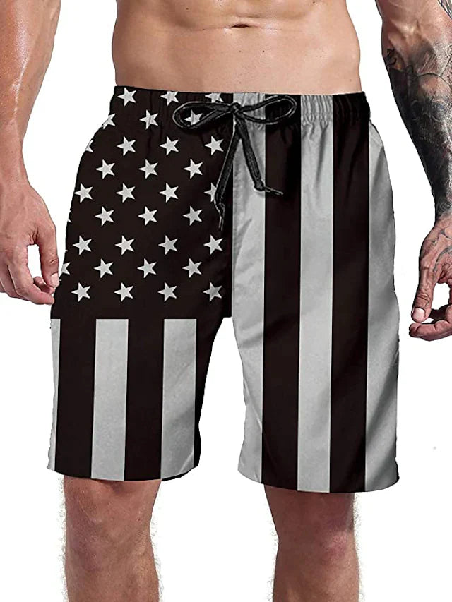 Everyday Sports Casual Drawstring Holiday 3D Shorts