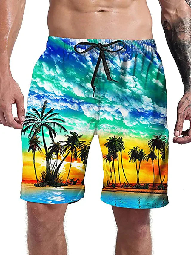 Everyday Sports Casual Drawstring Holiday 3D Shorts