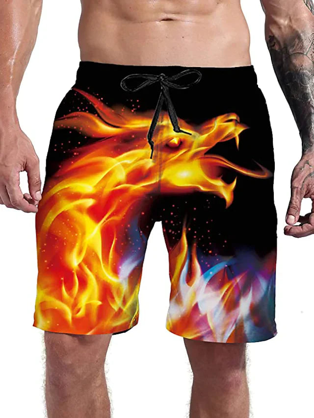 Everyday Sports Casual Drawstring Holiday 3D Shorts