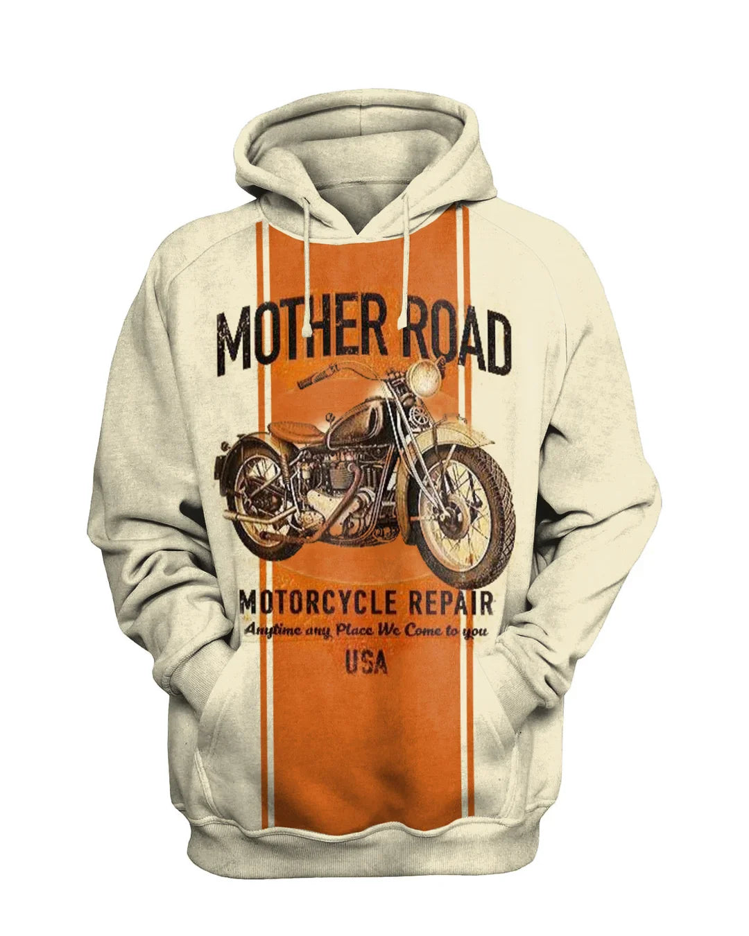Mens Retro Motorcycle Riding Sweatshirt Set
