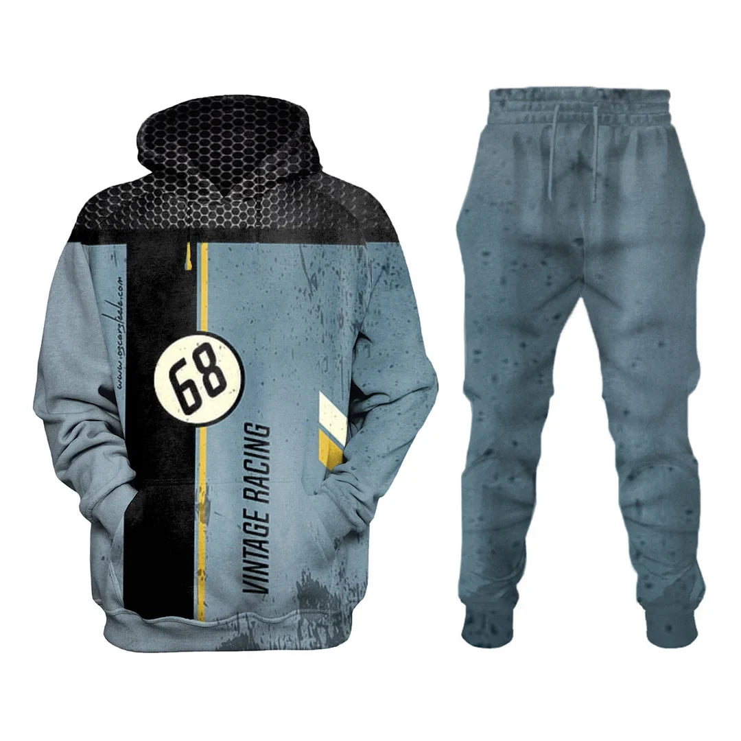 1968 Retro Racing Casual Sweatshirt Set