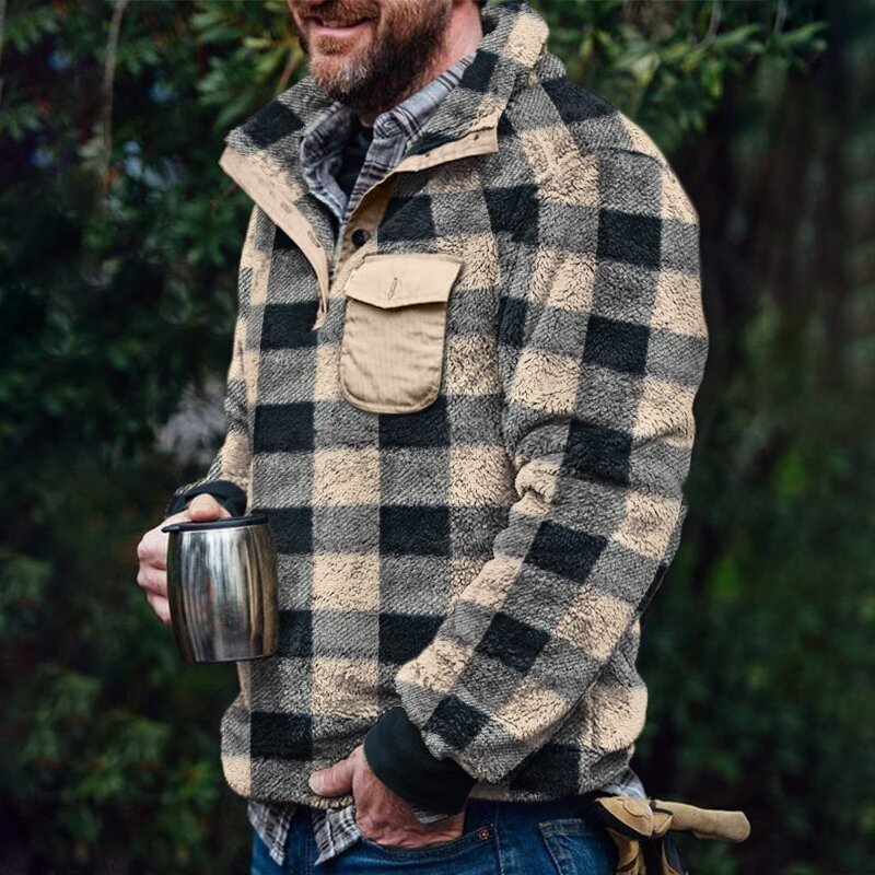 Plaid Vintage Print Pullover