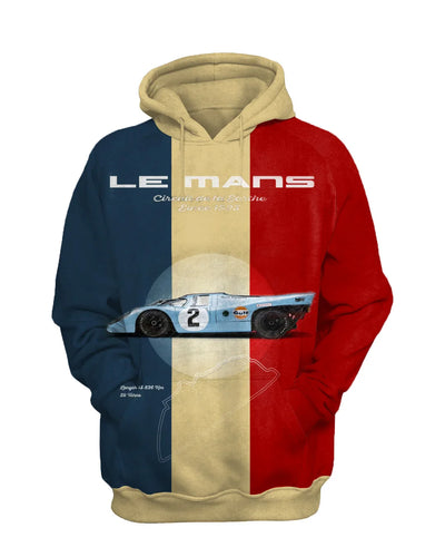Le Mans  Retro Car Print Sweatshirt Set
