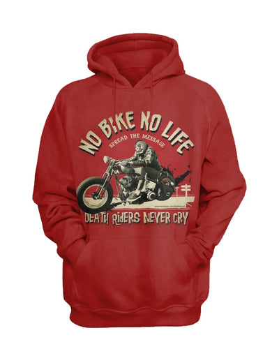 No Bike No Life Mens Retro Motorcycle Riding Sweatshirt Set