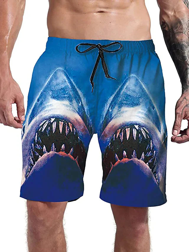 Everyday Sports Casual Drawstring Holiday 3D Shorts