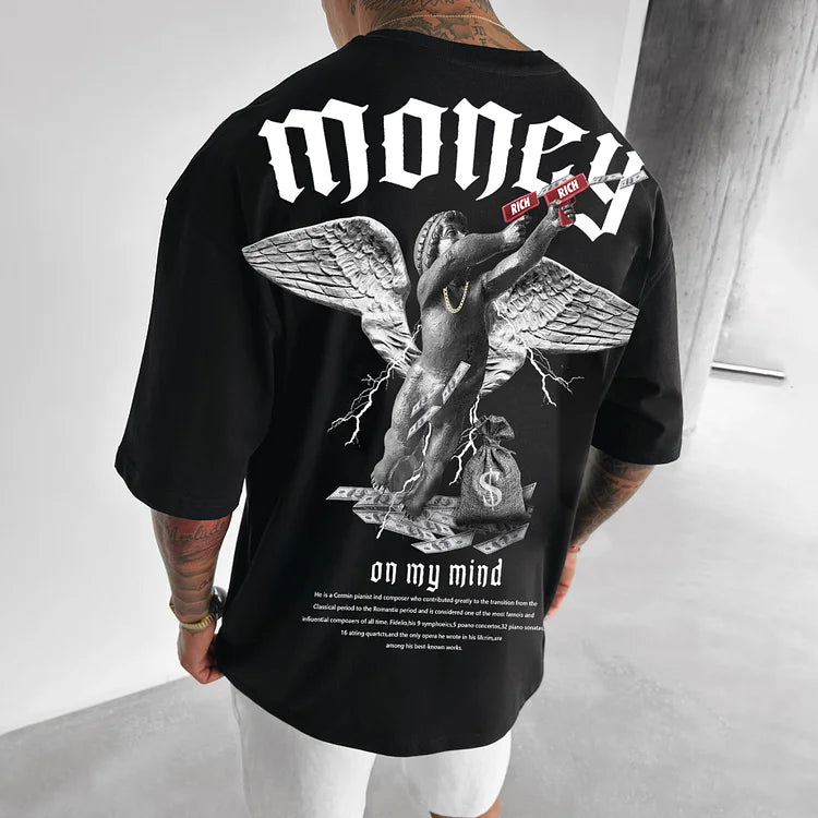 Oversize Money Print T-Shirt