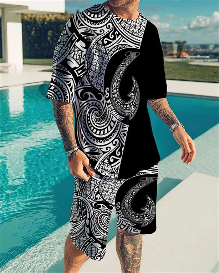 Oversized  T-Shirt & Shorts Set