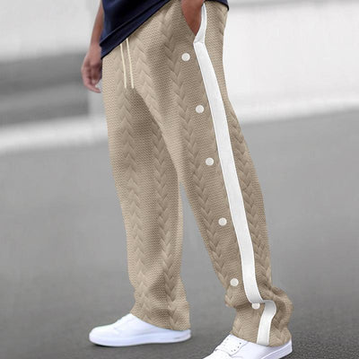 Textured Jacquard Trousers Loose Sweatpants