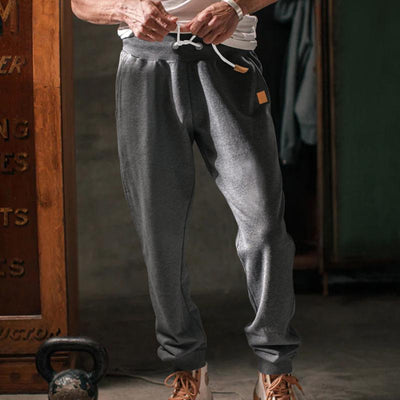 Loose Drawstring Solid Color Sports Pants