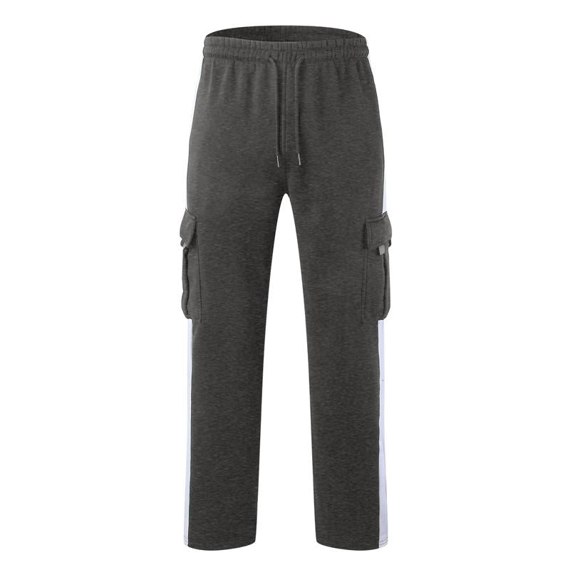 Outdoor Spliced Casual Sports Straight Pants