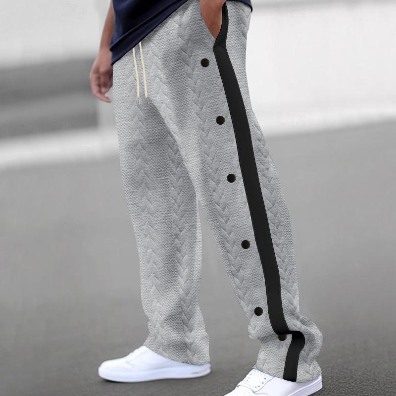 Textured Jacquard Trousers Loose Sweatpants
