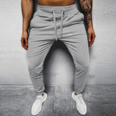 Casual Solid Color Elastic Waist Loose Sports Pants