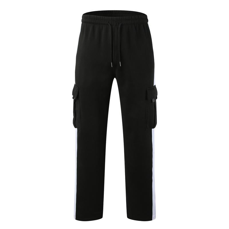Outdoor Spliced Casual Sports Straight Pants