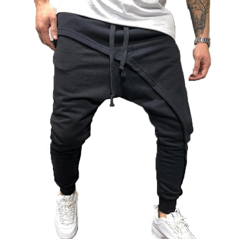 Casual Layered Stitching Pants
