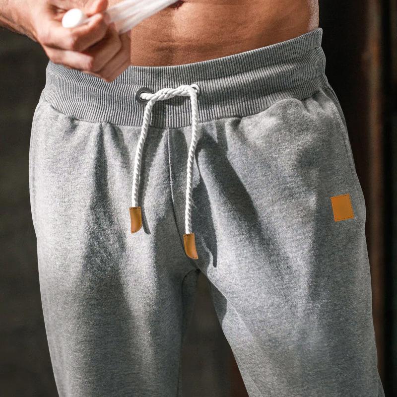 Loose Drawstring Solid Color Sports Pants