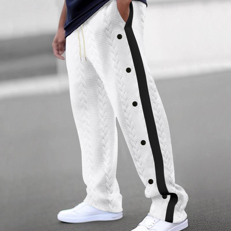 Textured Jacquard Trousers Loose Sweatpants