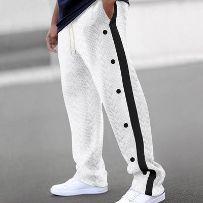 Textured Jacquard Trousers Loose Sweatpants