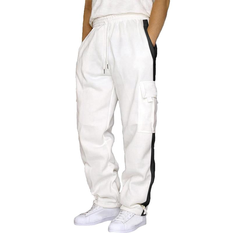 Outdoor Spliced Casual Sports Straight Pants